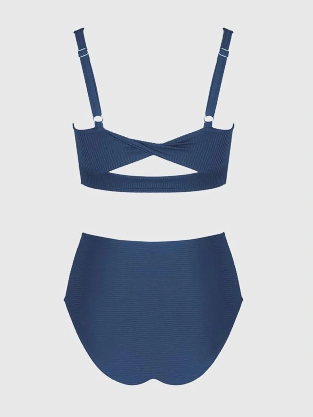 CUPSHE Ruched Twist Back Two Piece Bathing Suit - Picture 7 of 9